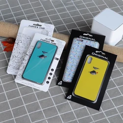 50Pcs/lot Mobile Phone Case Packaging Box Gift Box with Window Cardboard and PVC Tray Display box with Hook up For iphoneX/6/7/8