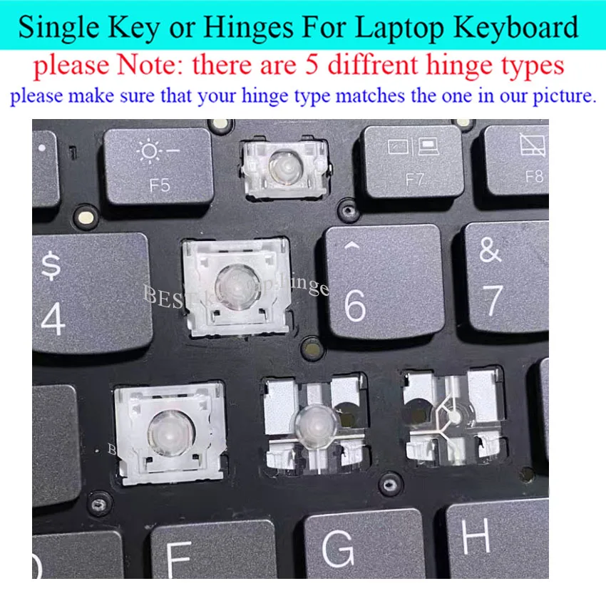 

Одиночные шарниры для клавиш клавиатуры Lenovo ThinkBook 14 G6+, IMH 14 G7, ARP IML 14 G8, IAL IRL, IRH 14 G6, ABP 14 G6, IRL