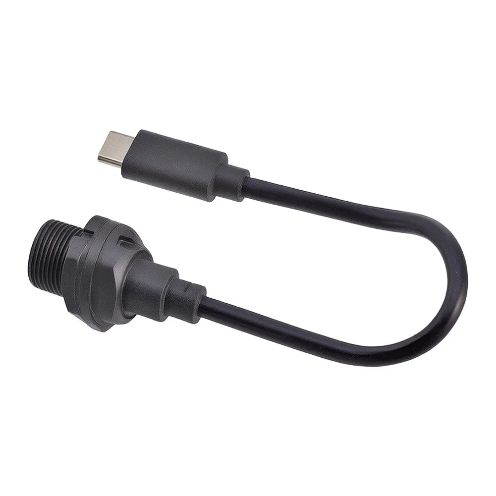 Circular Screw Panel Mount Waterproof Type-C Connector Chassis Mount  Female Rear Mount Receptacle Cable Threaded-type