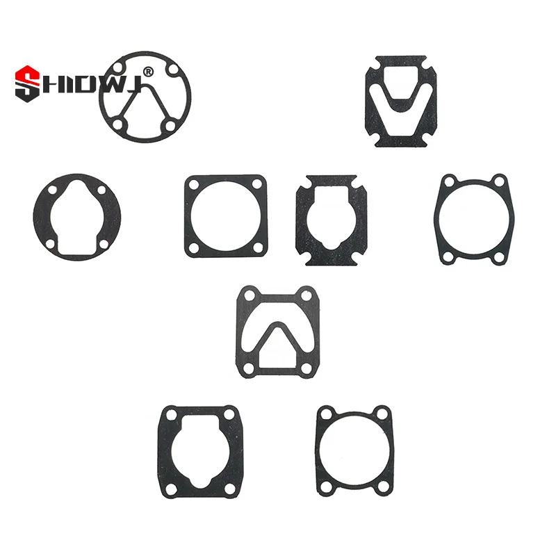 

3 шт. комплект прокладок основания головки блока цилиндров воздушного компрессора из 3-уплотнительной пластины клапана, утолщенная бумажная прокладка головки блока цилиндров, детали масляного воздушного насоса