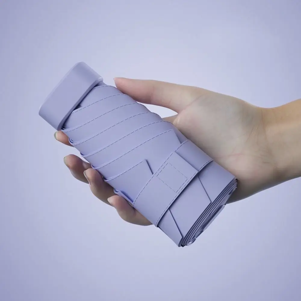 

Прочный пятикратный мини-зонт от солнца UPF50, защита от ультрафиолета, ручной зонтик, водонепроницаемый прочный складной карманный зонт для женщин