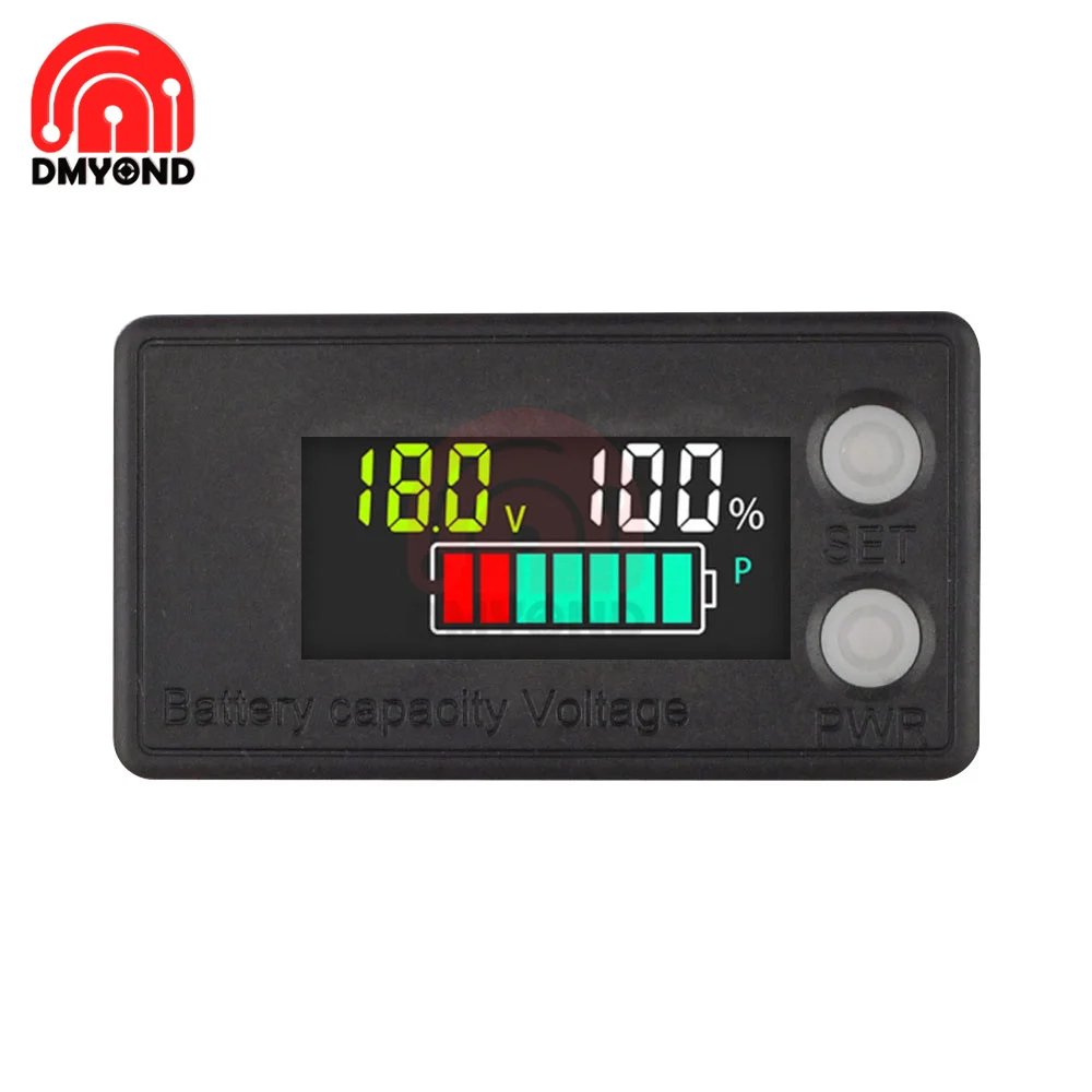 

2023 Waterproof IPX7 Grade DC12V 32V 48V 60V 72V 84V Digital Lithium Battery Lead-acid Cell Capacity Voltmeter Indicator Monitor