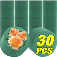 DIY Round Floral Foam Blocks Green Wet Dry Foam Bricks Flower Arrangement Supplies for Birthday Wedding Party Garden Decoration