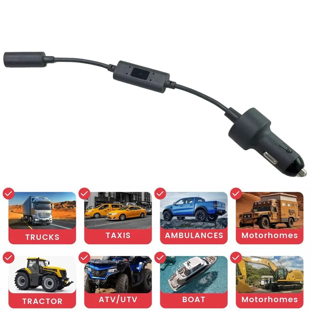 For Camping For Traveling 12V-24V Car Charger Digital Display Conversion Efficiency 96 IP68 Waterproof Natural Heat Dissipation
