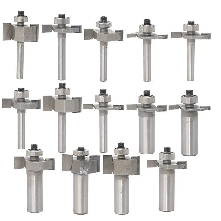 

Ball T-shaped Milling Cutter Alloy Blade with Bearing Edge Trimming Cutter Computer Engraving Woodworking Slotting Tool