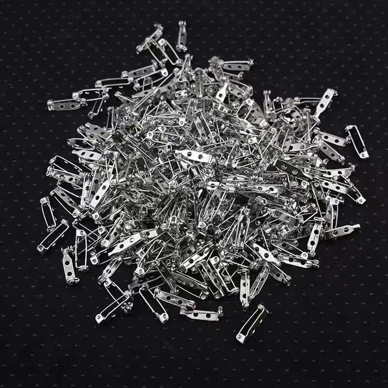 40/80pcs Metal Brooch Base DIY Making Jewelry Back Pins Safety Holder Findings Stainless Steel Components Settings Needles