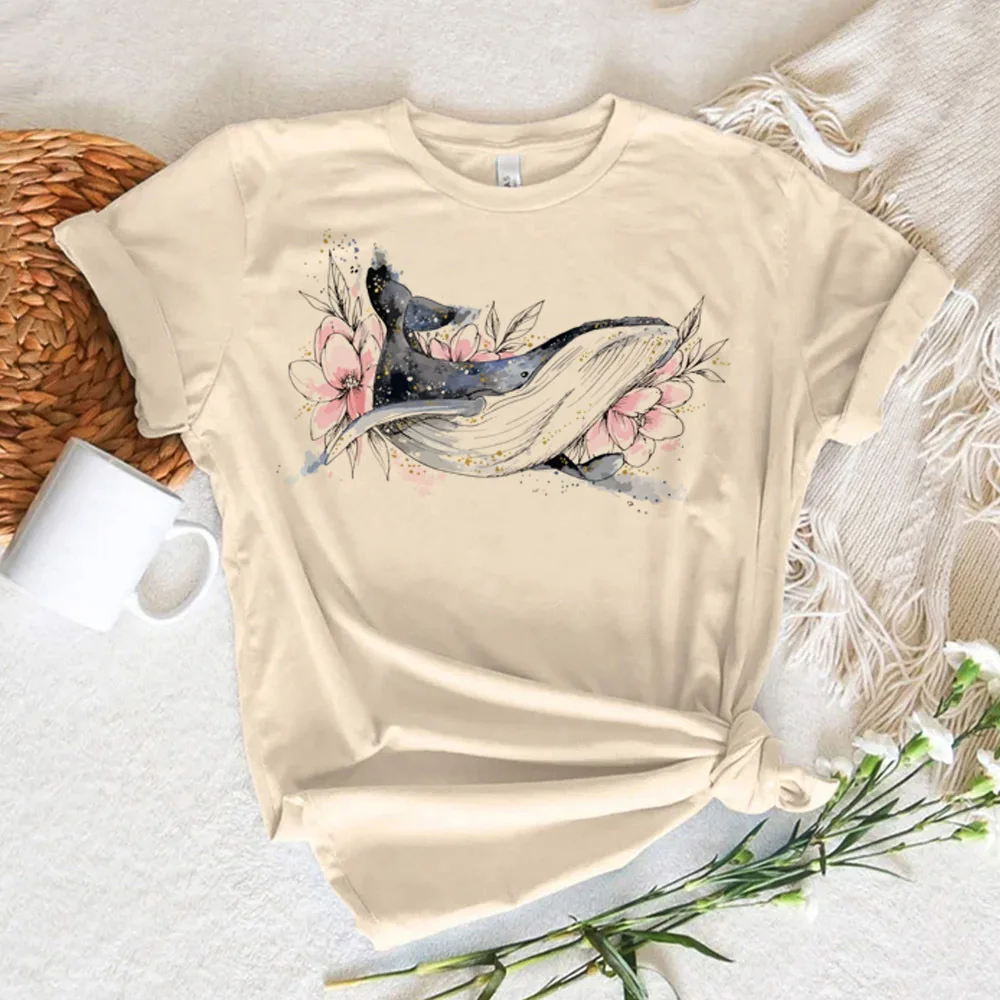 Whale top women harajuku summer top female harajuku clothing