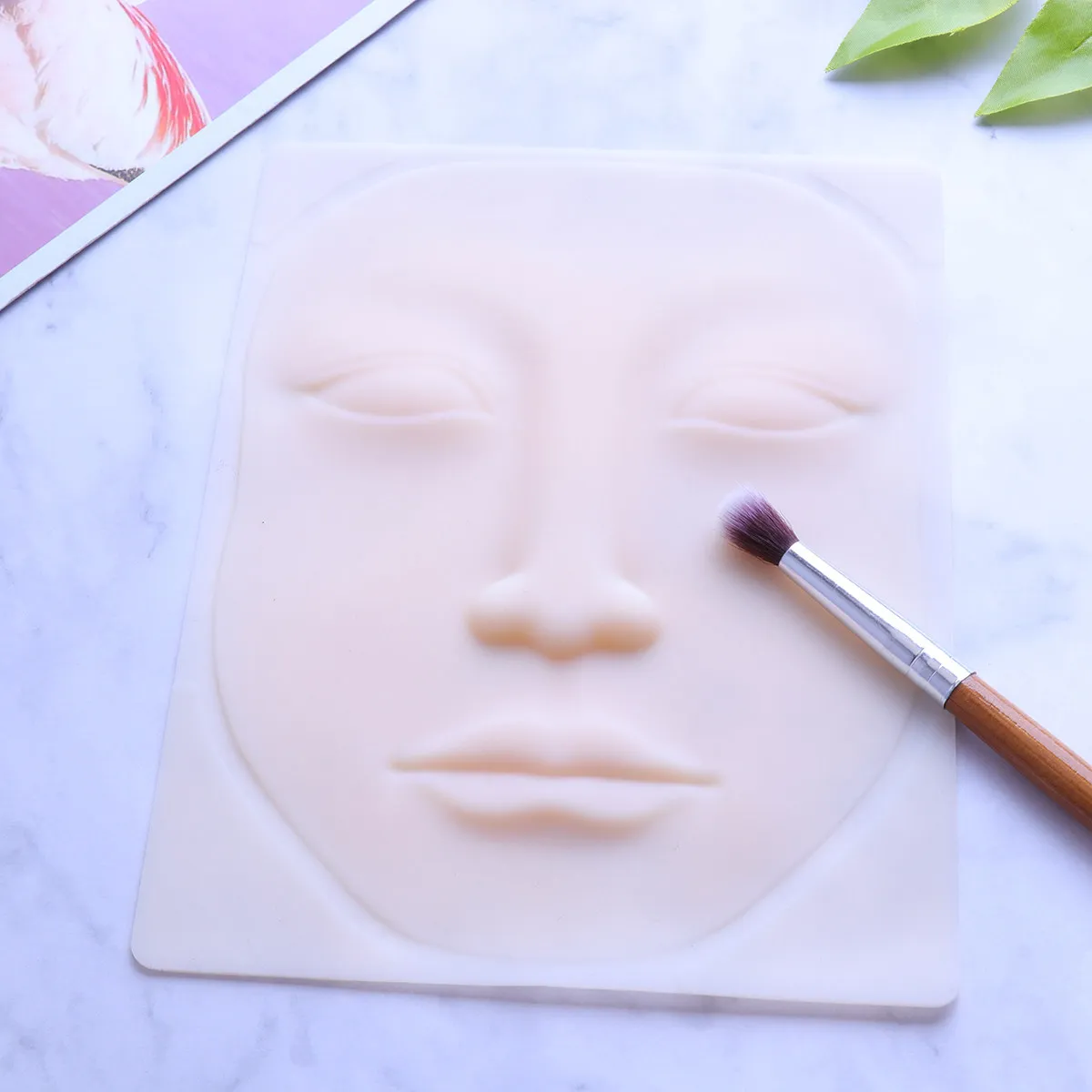 1Pcs Silicone Practice Skin Embroidered Blank Makeup Training Board for Beginners Salon Professional Use 3D Eyebrow Simulation