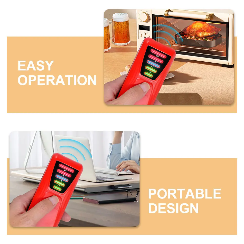 

Electromagnetic Tester EMF Meter Red No Portable Design For Computer Refrigerator Towers Radiation