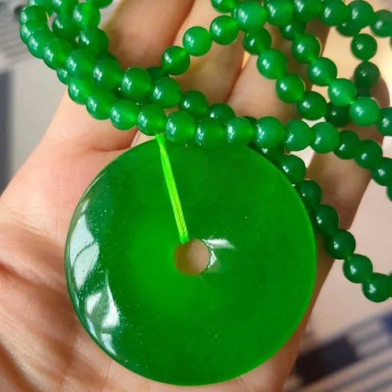 

Natural Jade Pendant, Classic Simple Men's and Women's Jewelry Necklace.