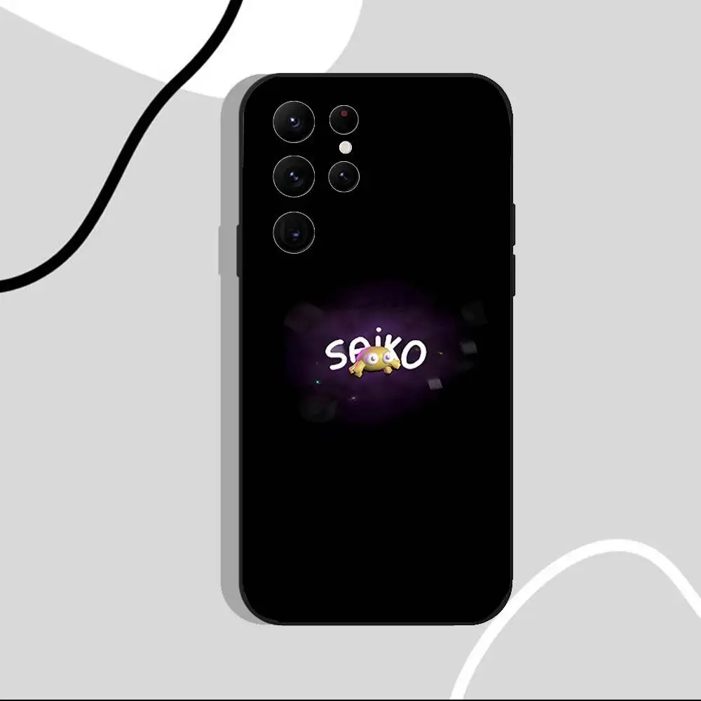 Funda de teléfono Singer Saiko Sakura para Samsung S25,S24 Ultra,S20,S30 plus,S22 Plus,S23,Ultra 5G, carcasa negra de silicona