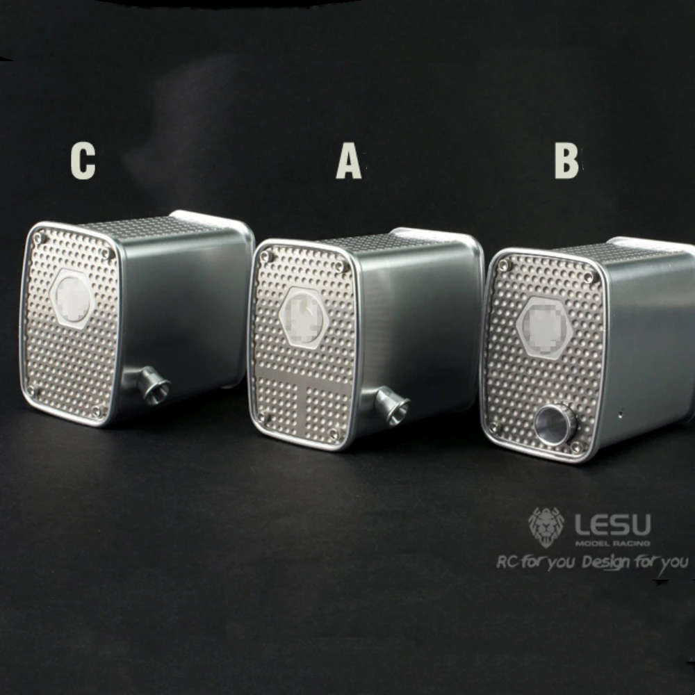 배기 탱크 G-6050 알루미늄 합금 업그레이드 1/14 Tamiya RC Benz Romote 제어 트레일러 트랙터 덤프 트럭 장난감 부품