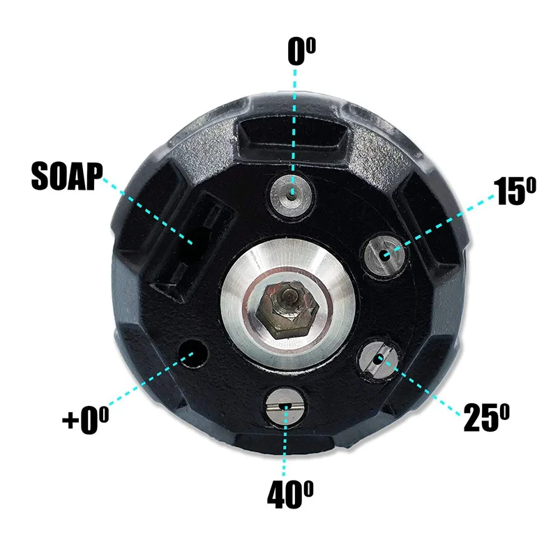 Nosel Jet Pencuci Tekanan 6 IN 1 Ujung Nosel Semprotan Air Tekanan Tinggi dengan Nosel Jet Pencuci Mobil Konektor Cepat 1/4 Inci