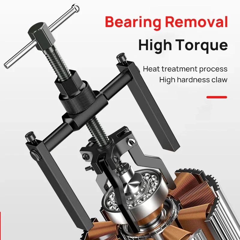 Auto Inner Bearing Puller Inner Hole Bearing Removal Tool 3 Claw Pull Out Wheel Puller Multi-function Inner Ring Puller