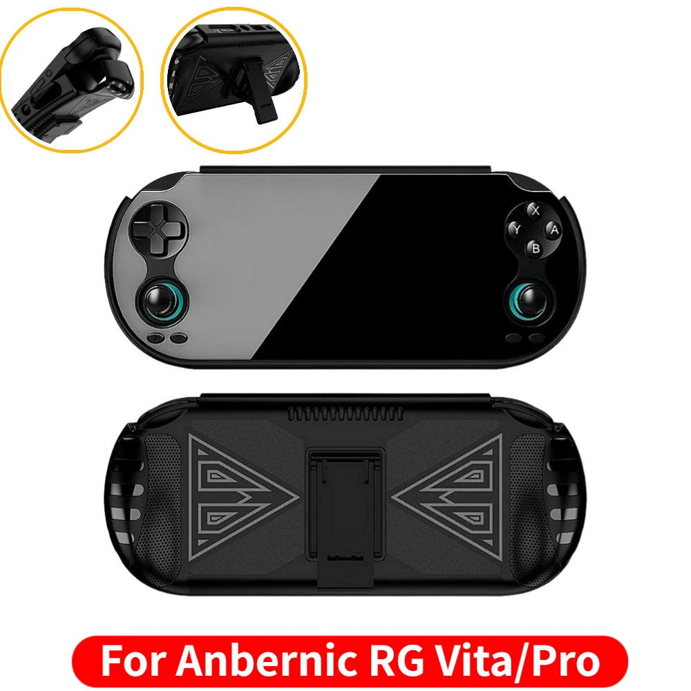 TPU Protective Case For Anbernic RG Vita Pro/Vita Ergonomic Design with Included Stand Anti-Drop Scratch Resistant Skin Case