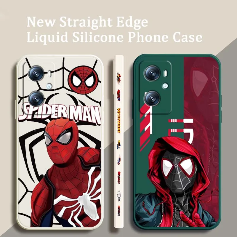 

Spider-Man Cool Hot Art Phone Case For OPPO Find X5 A11 A16K A53 A98 A3 A57 A72 A73 A96 A74 A9 A5 5G Liquid Left Rope