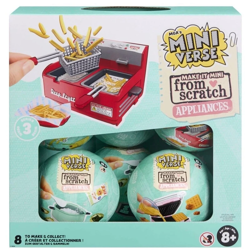 

Оригинальная миниатюрная вафельница MGA Miniverse Make It Mini Appliances Series 3 DIY, реалистичная миниатюрная еда, коллекционная фигурка-модель в слепой коробке