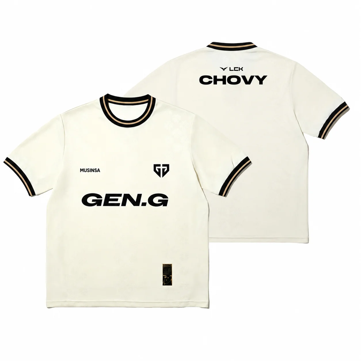 Gen.G 2026 LCK Esports Jersey CANYON Cream Short Sleeve Crew Neck Gaming Team Shirt for Men Fans