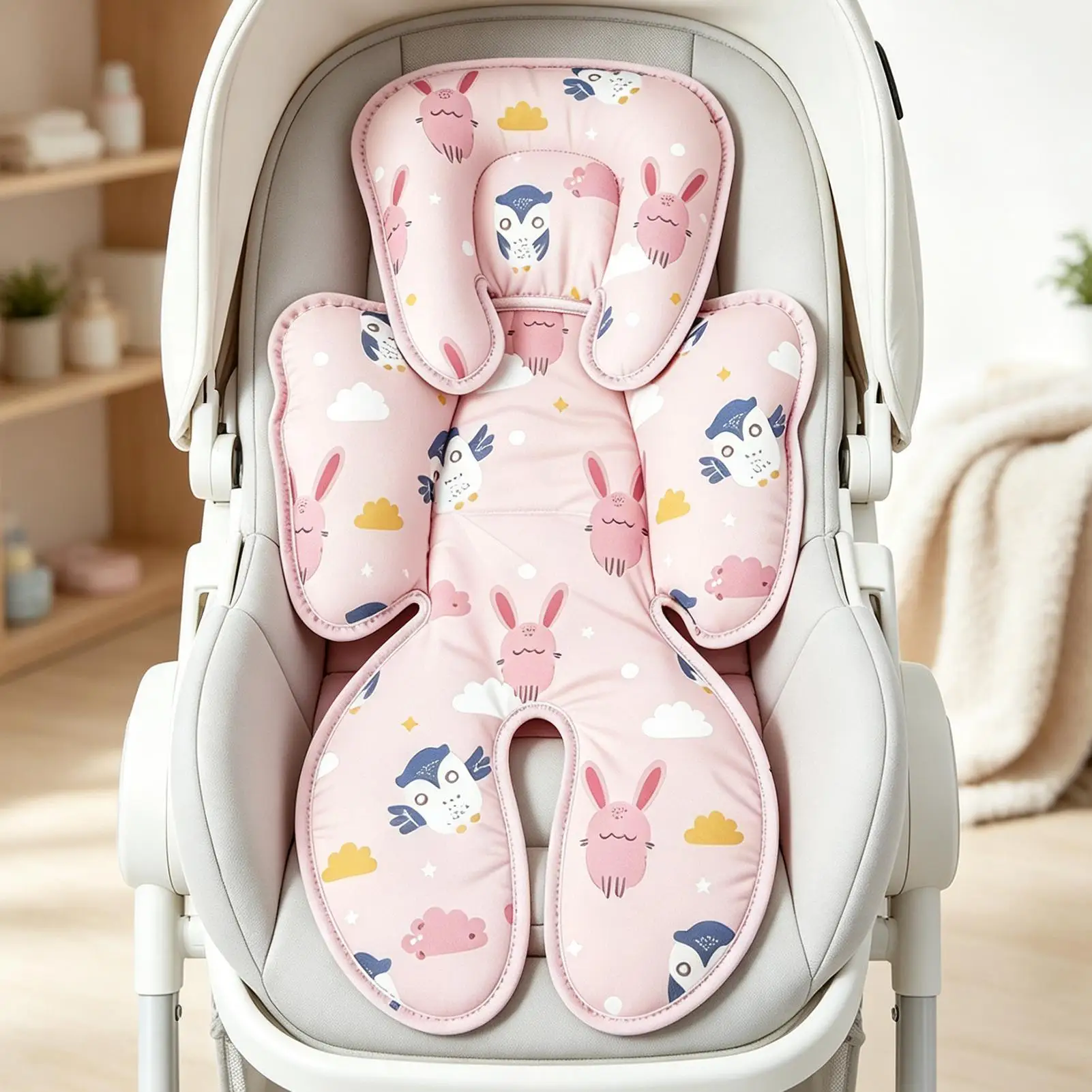 Kids Car Seat Insert Ergonomic Headrest Body Support Pad Vehicle Seat Cushion for Boys Girls Truck Stroller Automobile Tractor