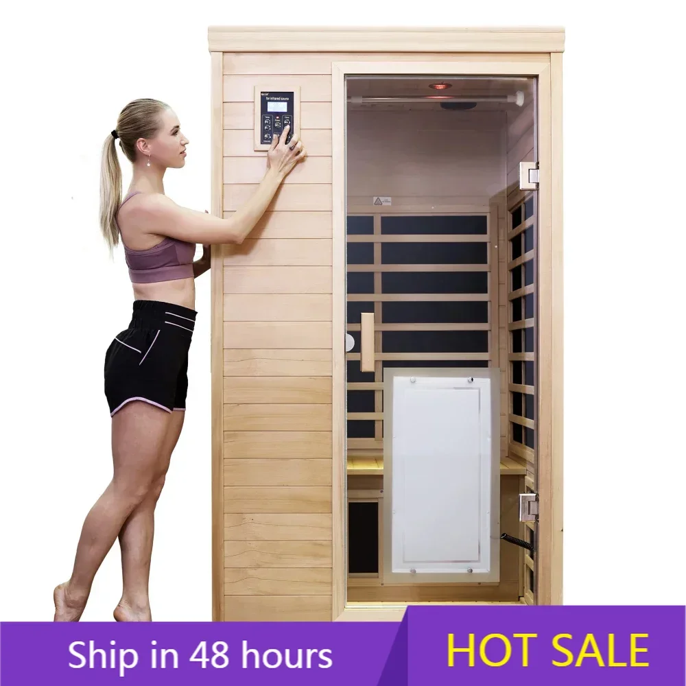 

Two-person Far-infrared Hemlock Indoor Sauna Room (Left & Right)，sauna