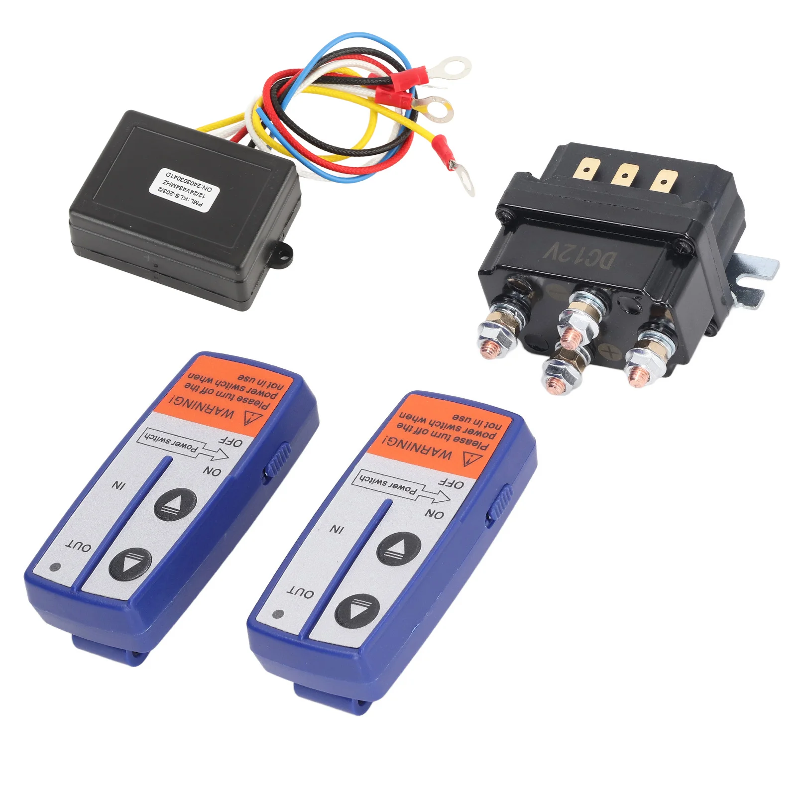12V 250A Winch Relay Kit with Remote Controller Relay Contactor  for Industrial Vehicle Winch Relay Remote Control Kit