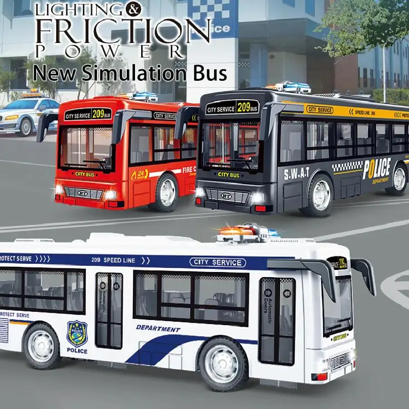 Double Decker Bus Sightseeing Model Pull Back Vehicles Toy Die Cast Pull Back Vehicles Collectible Light Music Cars for Boys