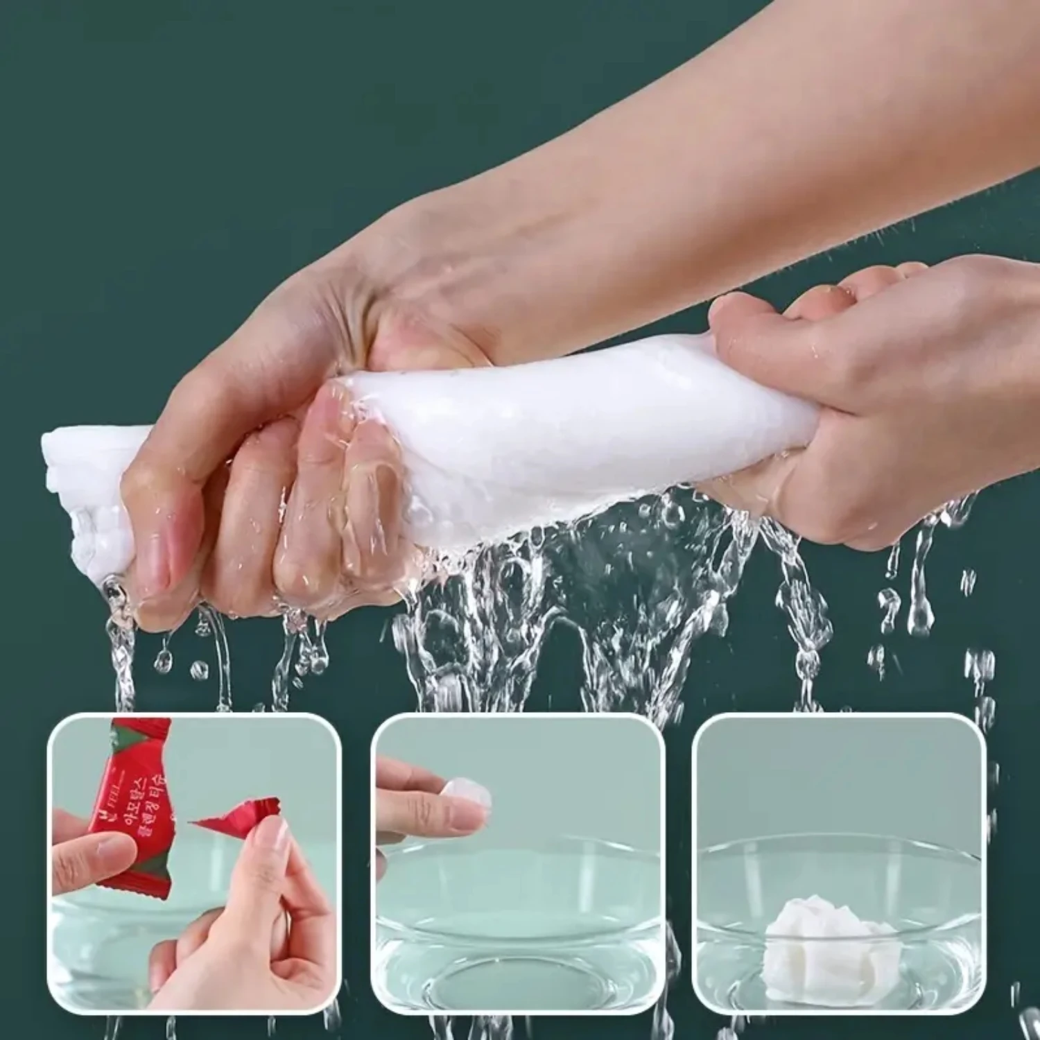 

Portable Travel Face Towel - HAIMAI 20 Pcs Compressed Makeup Remover Towel - On-the-Go Beauty Routine