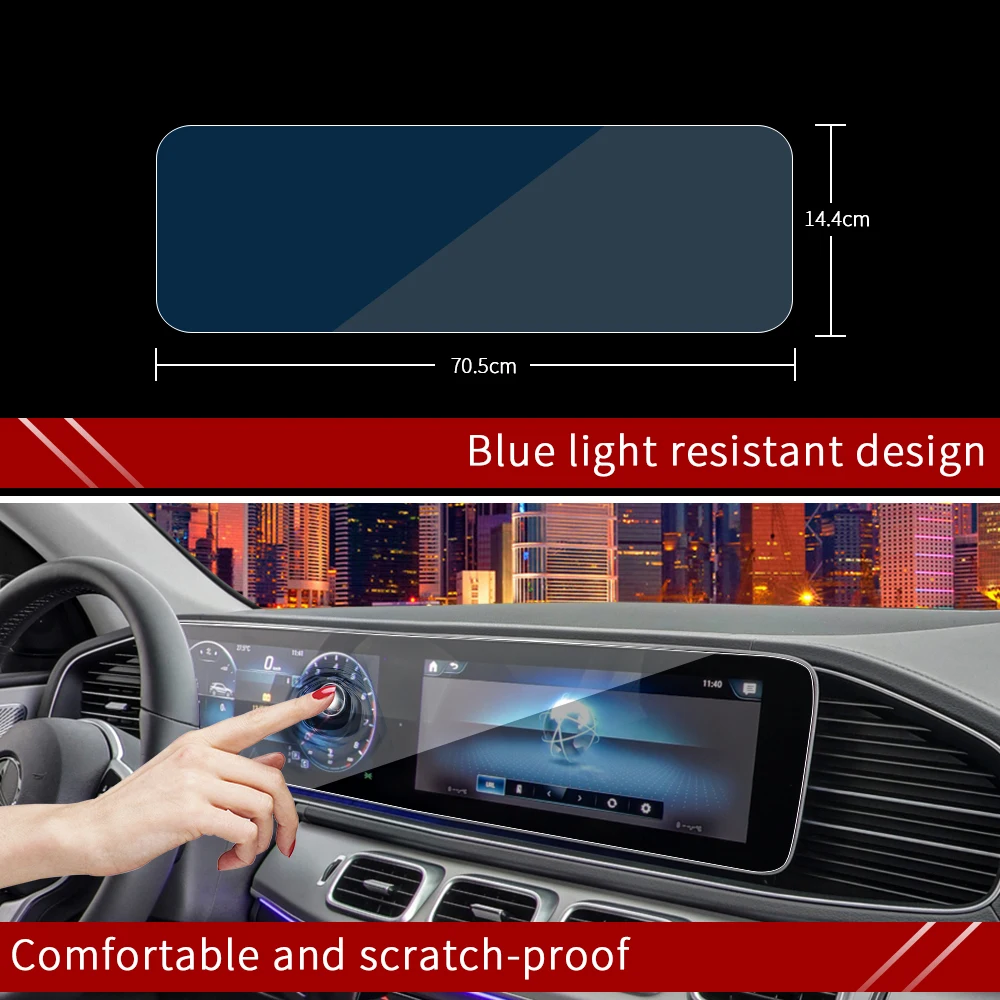Navigation film for Mercedes GLE W167 tempered glass V167 lcd protective film G W464 gls x167 S W222 E W213 CLS W257 accessories
