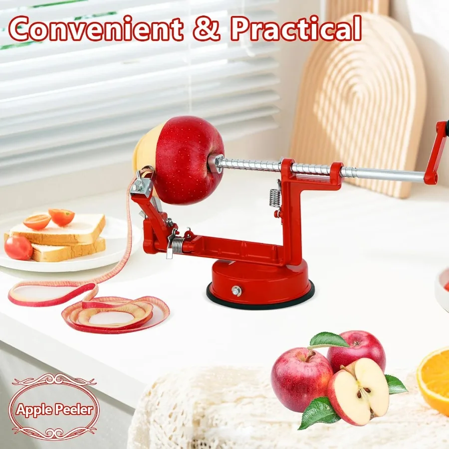Appelschillerboor met roestvrijstalen messen voor efficiënt fruit snijden en kernverwijdering Ideaal keukengereedschap voor bakken