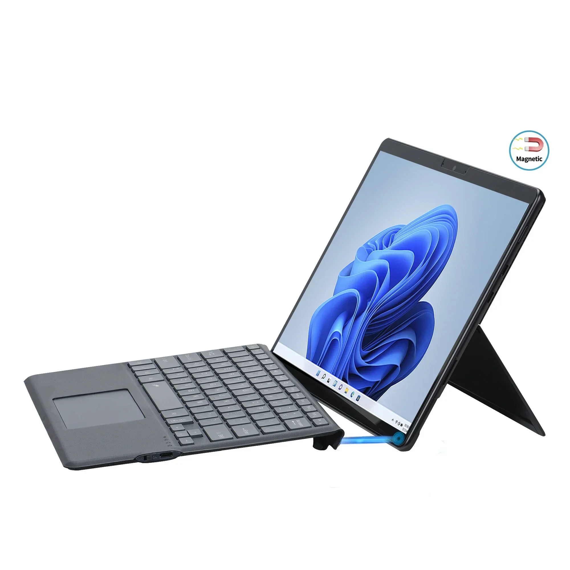 Magnetic Keyboard For Surface Pro3 4 5 6 7 Go1 2 3 4 Tablet Keyboard 7 RGB Backlit Keyboard For Microsoft Surface Pro 8 9 10 X ,