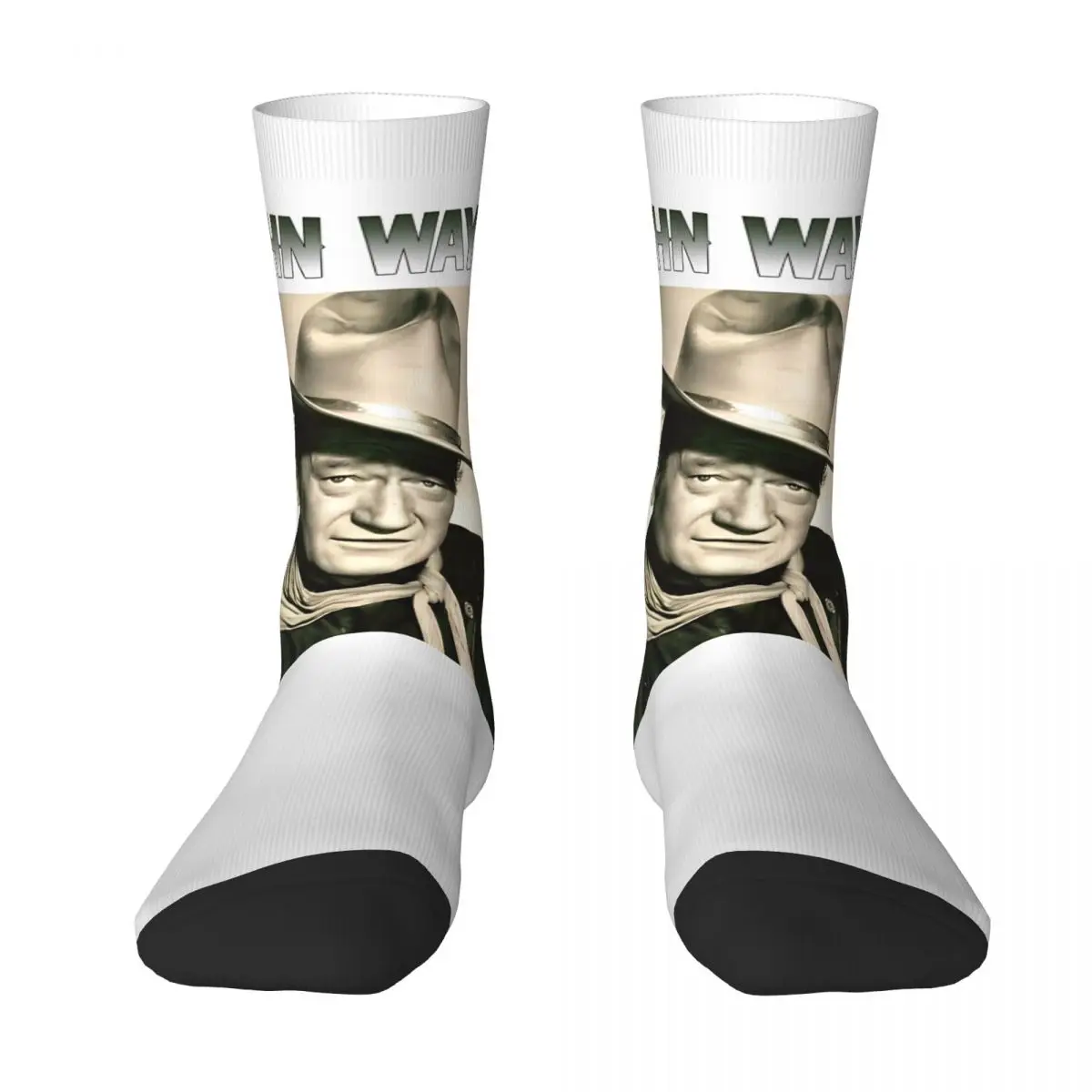 John Wayne Socks Spring Stockings Retro Adults Men Warm Soft Socks Printed Running Sports Anti Skid Socks