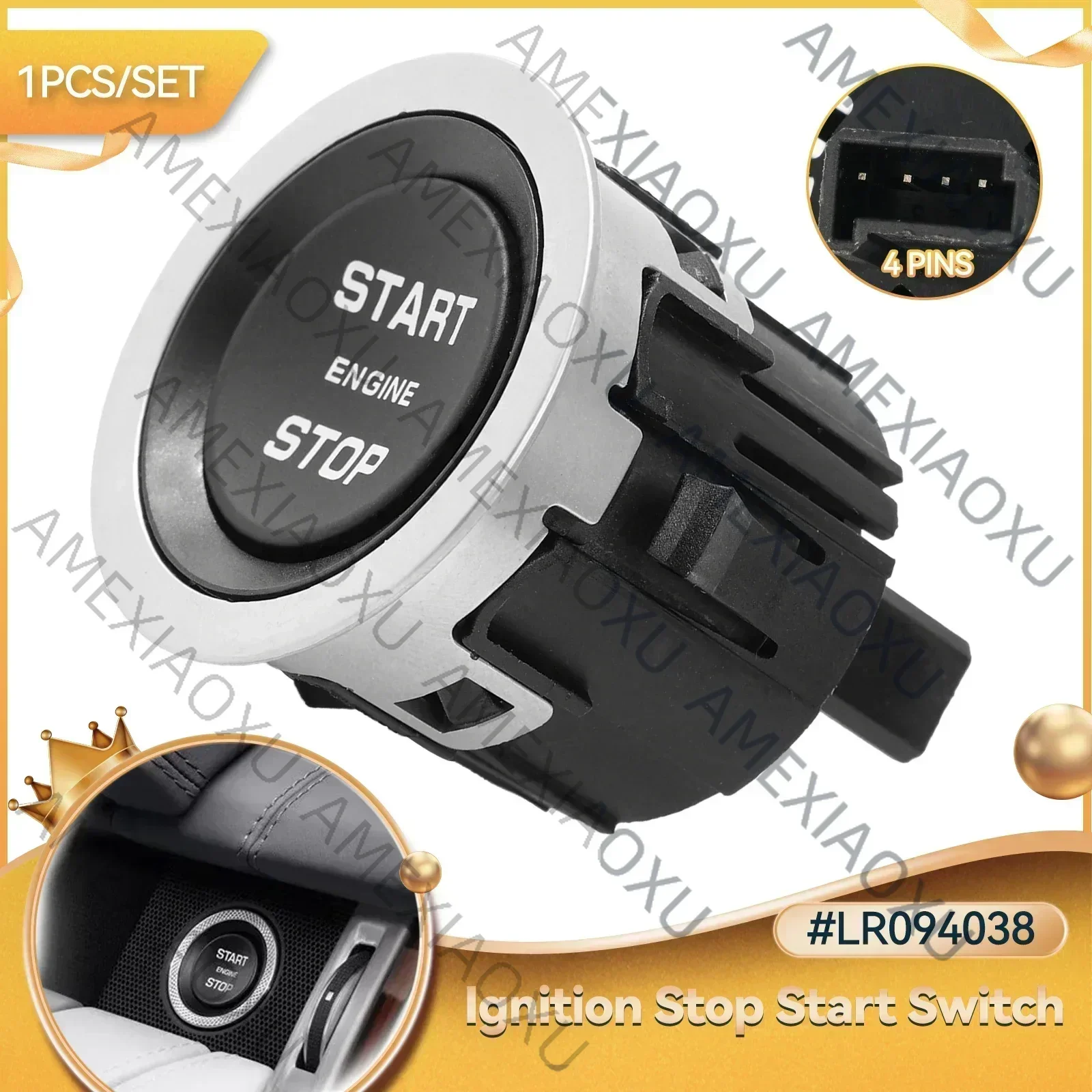 

Кнопка остановки двигателя зажигания для Land Rover Range Rover Evoque Discovery Sport LR094038 LR037611 LR056640 LR068334