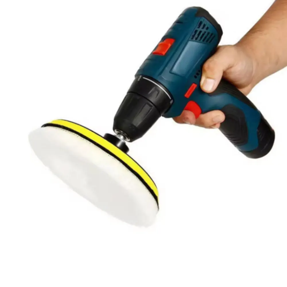 4 قطع من وسادات الأكمام العازلة لتلميع الصوف الاصطناعي مقاس 5 بوصة لتنظيف منتجات التنظيف المنزلية