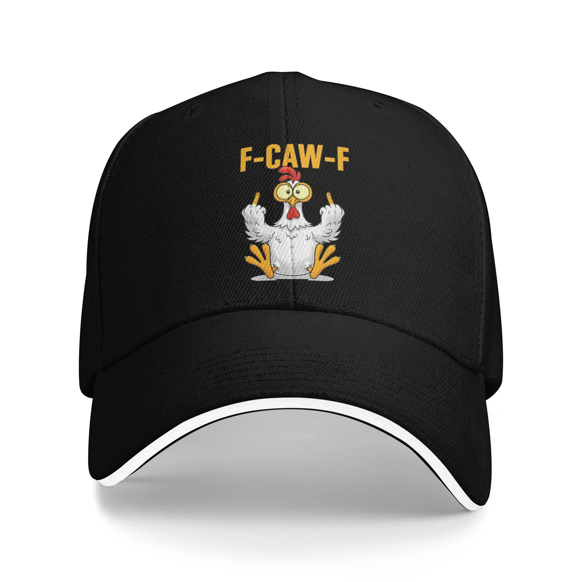 مضحك F-Caw-F الدجاج FCAWF قبعة للرجال النساء أنيق قبعة بيسبول قبعة سائق الشاحنة اليومية أغطية الرأس قابل للتعديل