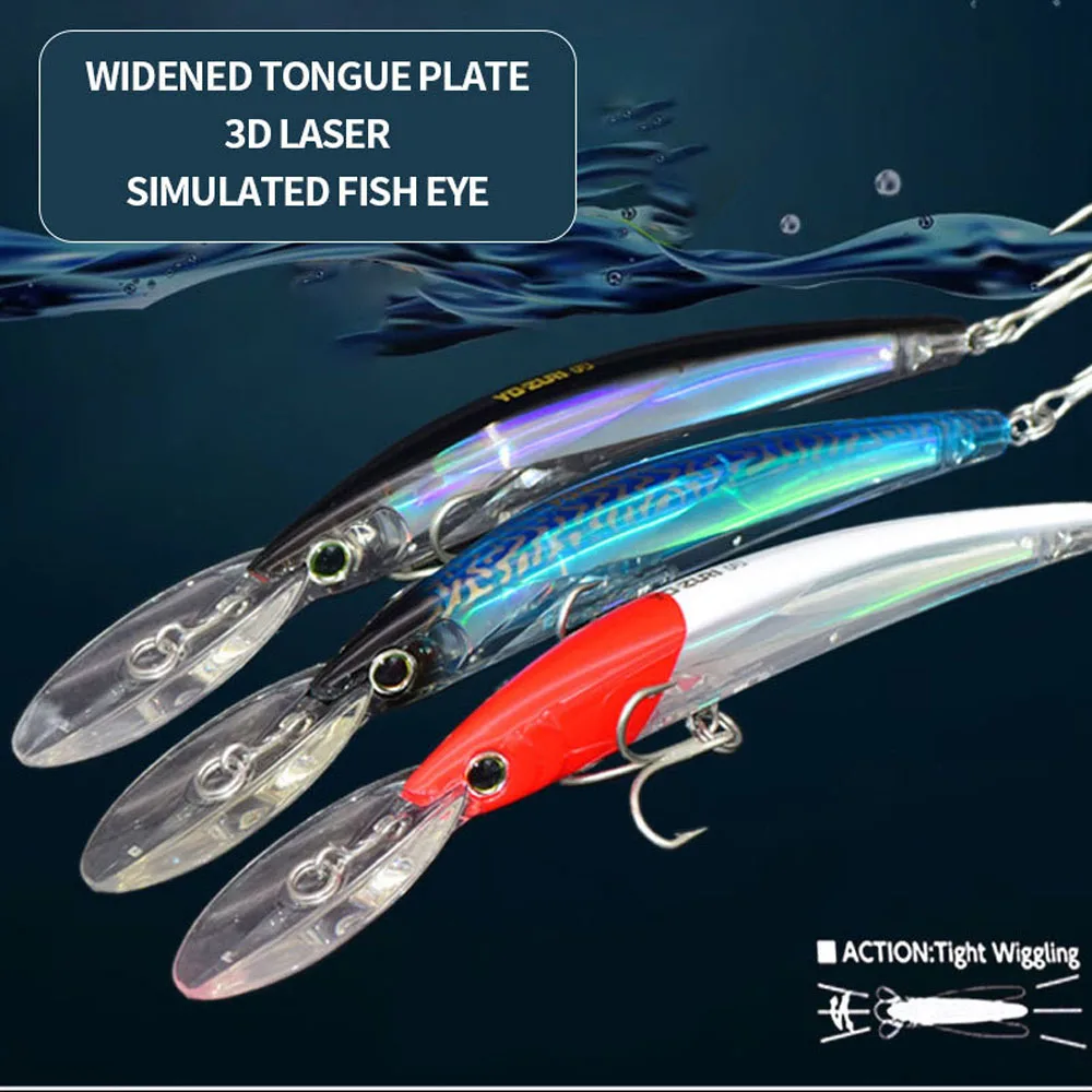 

KNCONAN 170mm 24.5g Long Floating Minnow Lure Trolling Wobbler Artificial Bait for Bass Pike Swimbait Fishing Supplies Tackle