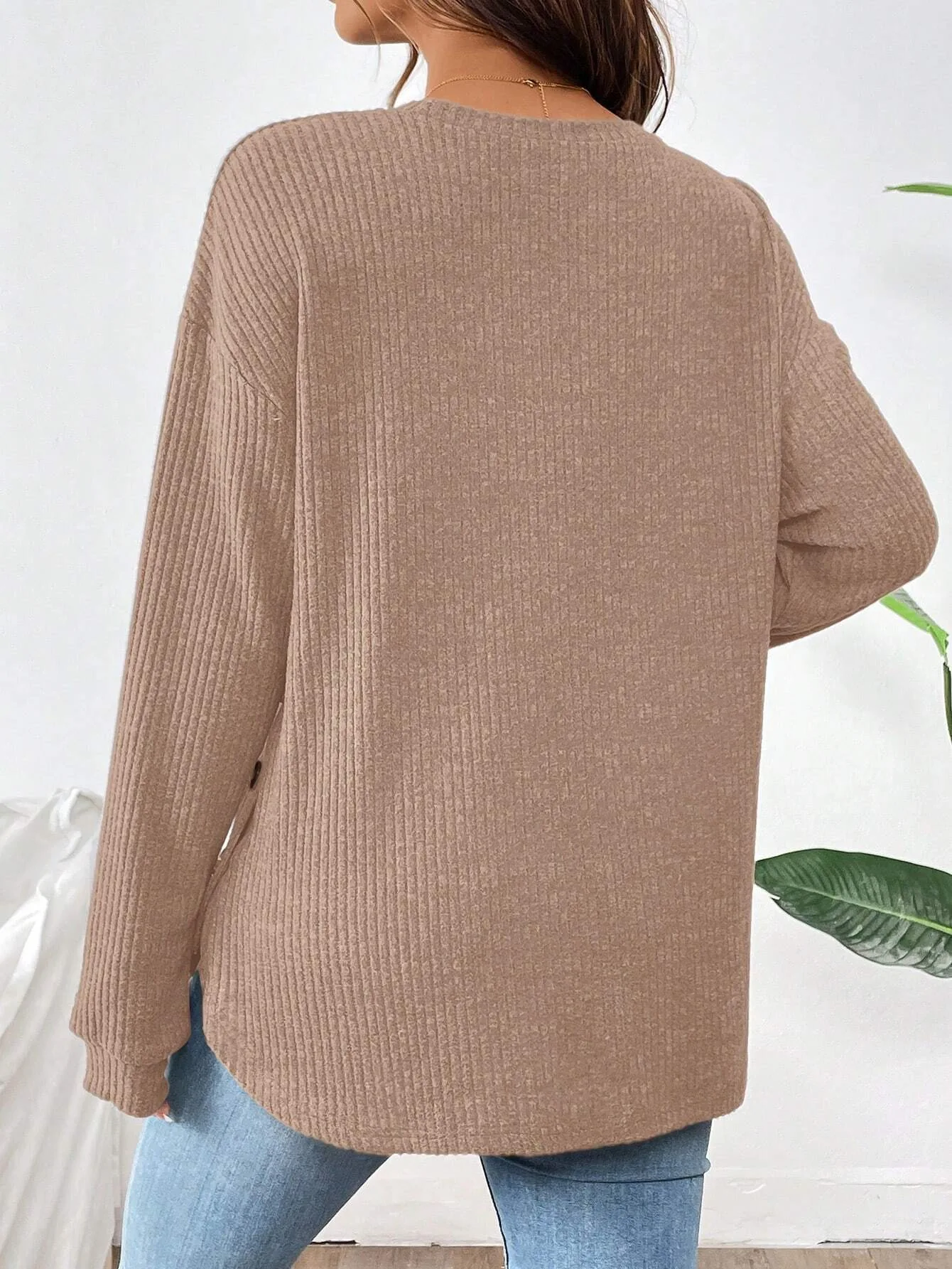 Maternity Clothes Premama Long Sleeve Blouse Fall Winter Loose Pregnant Women O-Neck Sweater T-Shirts Sweatshirt Pullover Tops