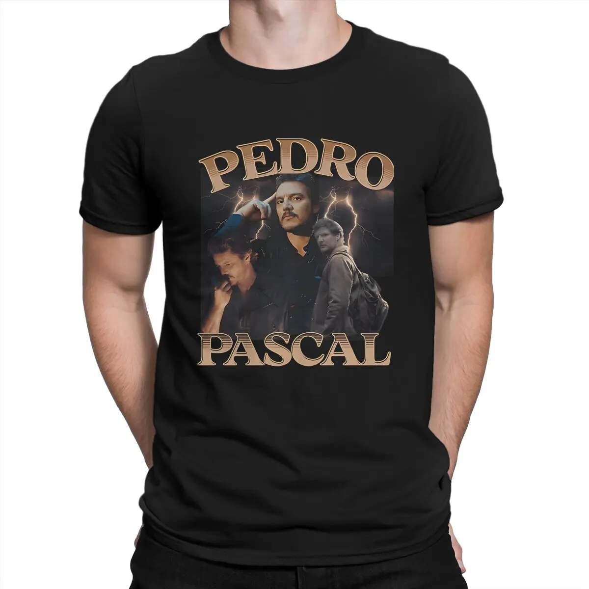 The Daddy Of Us Hbo T-Shirts Men Pedro Pascal Vintage Cotton Tee Shirt Round Collar Short Sleeve T Shirt Classic Tops