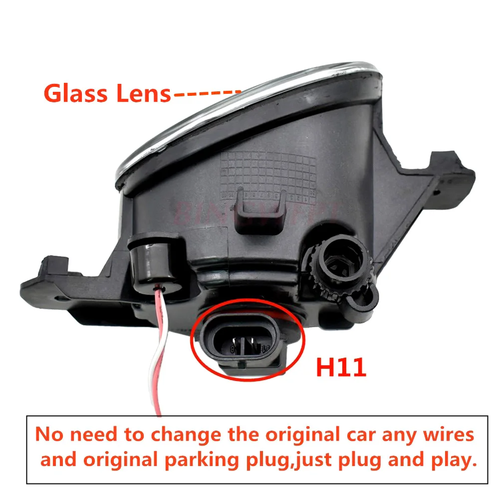 Fog Light Assembly H11 Car Passenger + Driver LED Lens Fog Lamp Daytime Running Light 12V For Renault Master 3/III 2010-2015