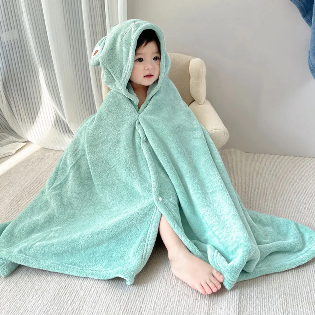 

Toddler Bath Towel Soft Absorbent Cotton Cartoon Style Kids Bathrobe for Shower Swim Toddler Bath Towel