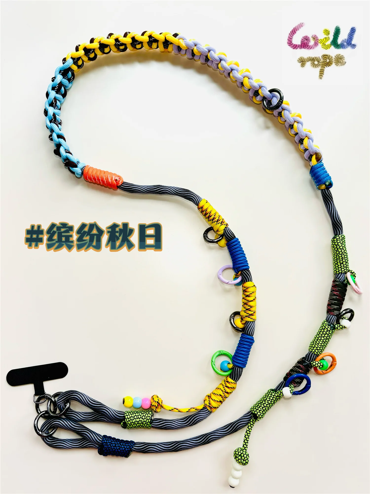 Multicolor Hand-woven Functional Replacement Bag Strap Adjustable Anti-lost Camera Phone Lanyard Shoulder Strap Accessories