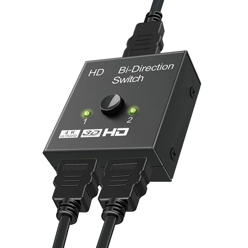 Pop 4K HDMI-compatible Switch 2 Ports Bi-Directional 1x2 / 2x1 HD Switcher Splitter 4K 1080P 3D HDR HDCP For PS4 PS3 Xbox HDTV B
