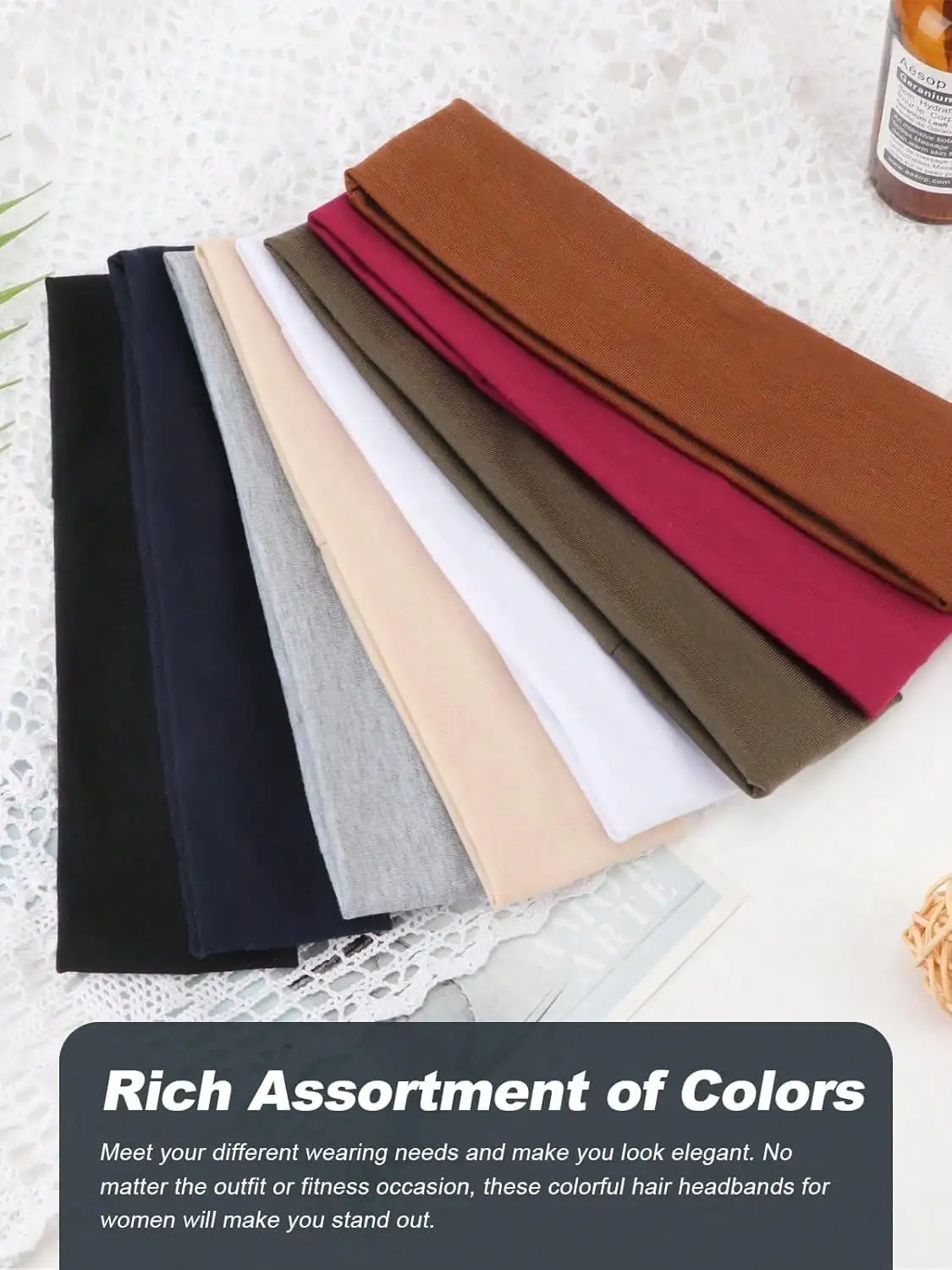 

Набор из 16 толстых широких повязок на голову для женщин – повязки для волос в стиле бохо-турбан ярких цветов, идеально подходят для йоги, занятий спортом и повседневной носки