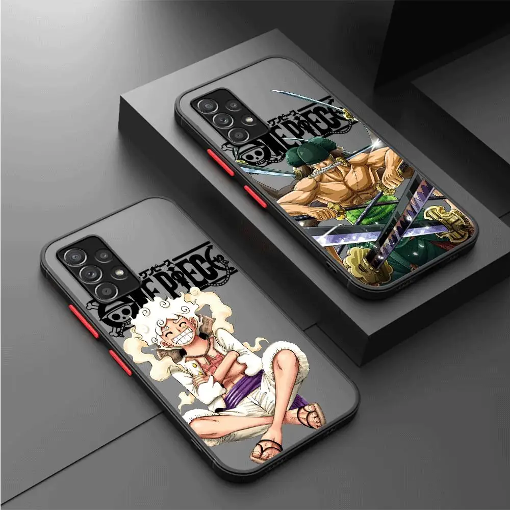 One Pieces Anime Case for Samsung Galaxy A22 A24 A32 A33 A52 A72 A12 A14 A21s A50 A51 A53 A70 A72 5G Matte Armor Cover