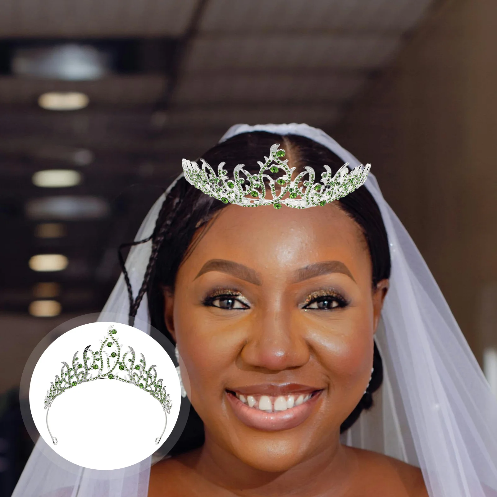 

Princess Crown For Women Rhinestone Metal Tiara Bridal Birthday Wedding Party Costume Accessory Hair Jewelry