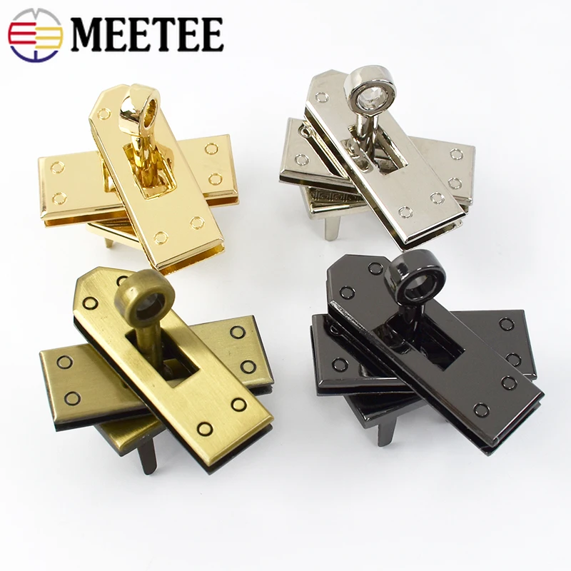 1/2Set Metal Bag Lock Combination Clasp Decoration Buckles Closure Luggage Handbag Wallet Leather Craft DIY Hardware Accessories