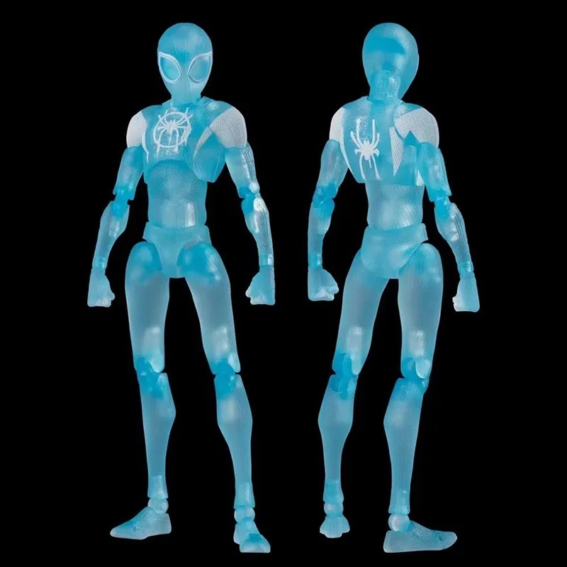 Spiderman Miles Morales figura Anime Invisible Spider Man transparente Miles Spiderman Figuirne figura coleccionable modelo juguete para regalo