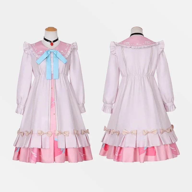 Momoi Airi Cos MORE JUMP Cosplay Project Sekai Colorful Stage Feat Costume Momoi Airi Pink Lolita Dress Halloween Suit Wig