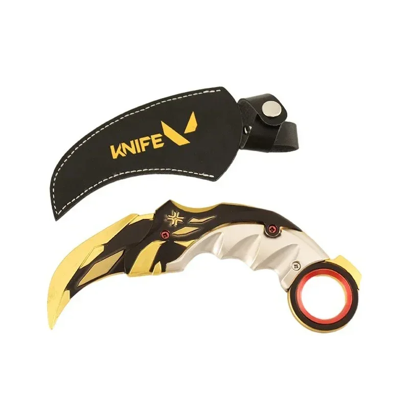 16 cm/6,3 cm Valorant Waffe Champions Karambit Klaue Messer Spiel Waffe Statue Sammlung Uncut Metall Schwert Handwerk Junge Spielzeug geschenk