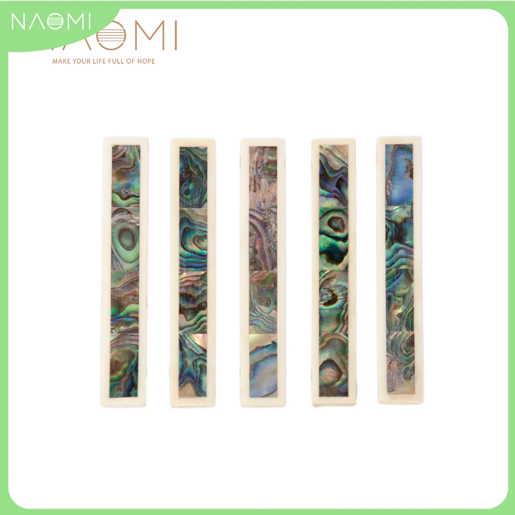 NAOMI  5 Pcs Classical Guitar Bridge Tie Blocks Inlay Shell Frame Series Guitar Parts Accessories New NA-16