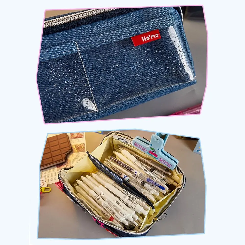 High Quality Oxford Stationery Storage Bag Large-capacity Portable Pen Bag Multi-function Pen Pouch